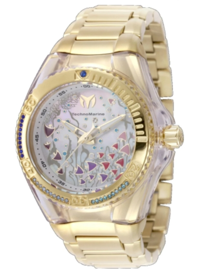 TechnoMarine Cruise Dream Unisex Watch w/ Mother of Pearl Dial - 40mm. Gold