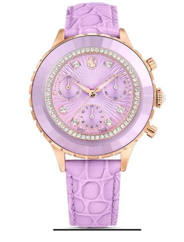 Swarovski Octa 37mm Purple Dial Women's Quartz Watch