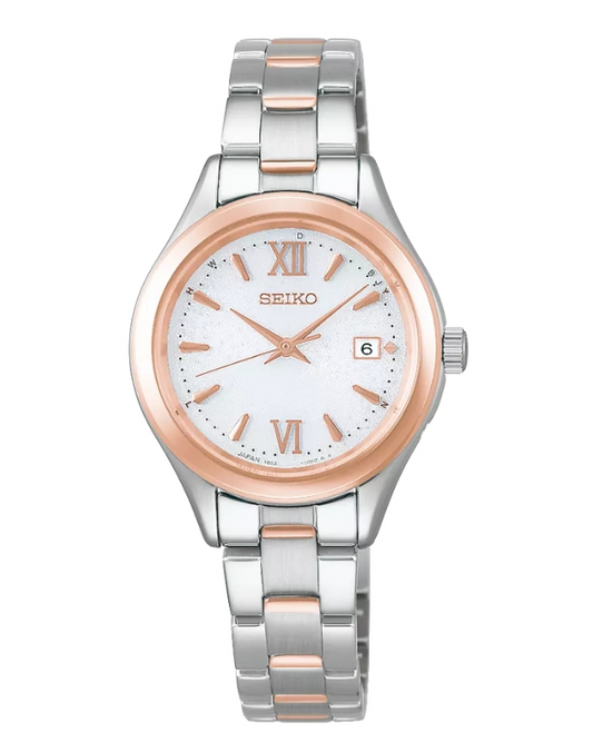 seiko114: Seiko Selection Solar Quartz Radio-Controlled Watch HFE002J Womens Watch 28mm