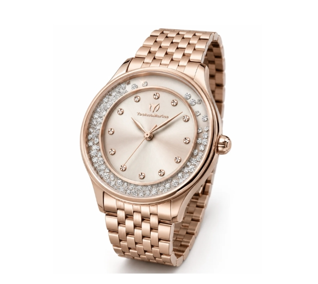 PRE ORDER :TechnoMarine Brillantezza Del Mare Women's Watch  Rose Gold