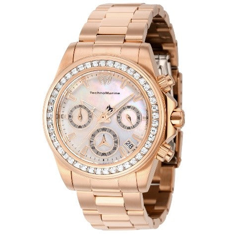 TechnoMarine Manta Ray Women's Watch w/ Mother of Pearl Dial - 38mm, Rose Gold