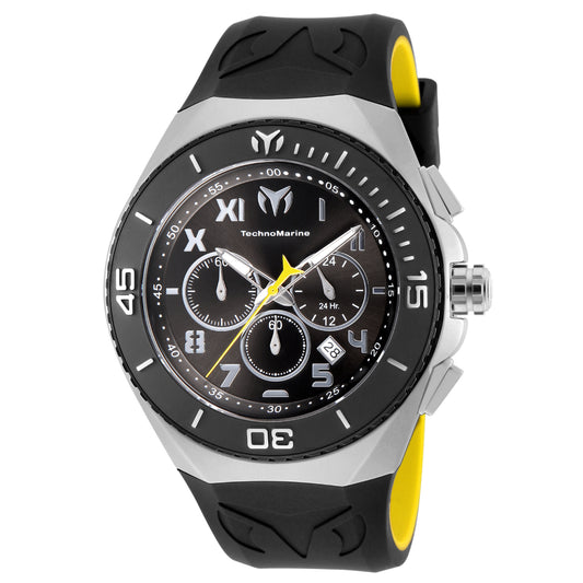 TechnoMarine Men's Watch - 48mm, Black, Yellow