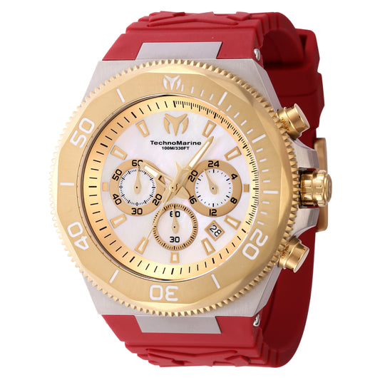TechnoMarine Men's Watch Mother of Pearl 48mm, Red
